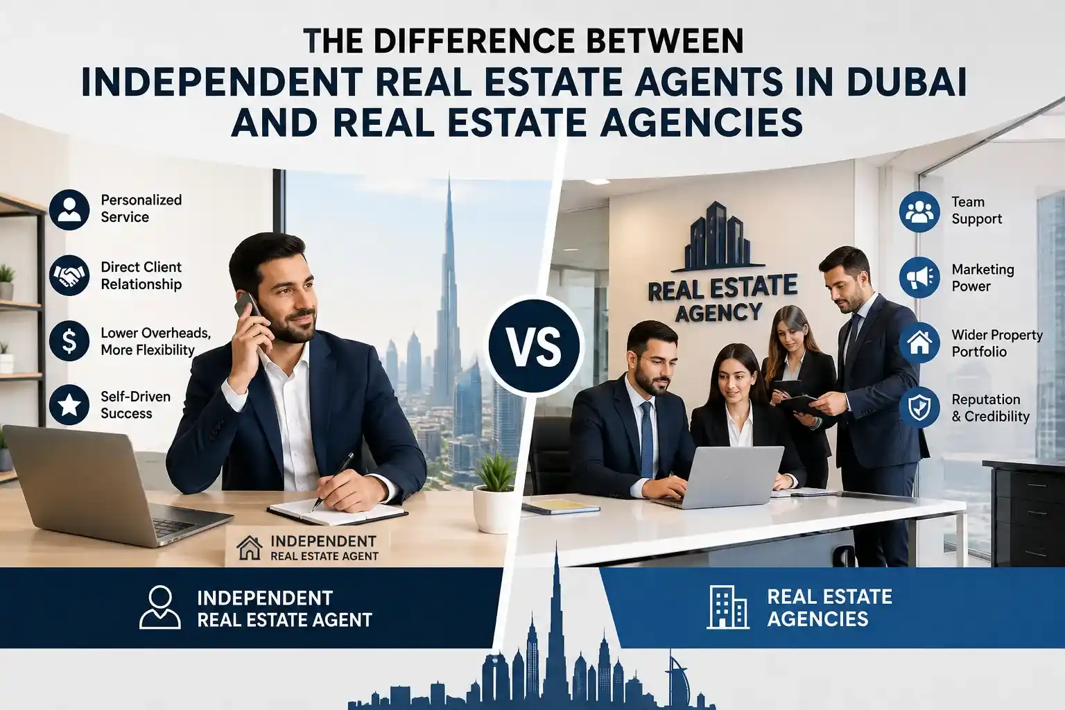 The Difference Between Independent Real Estate Agents in Dubai and Real Estate Agencies